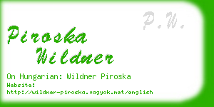 piroska wildner business card